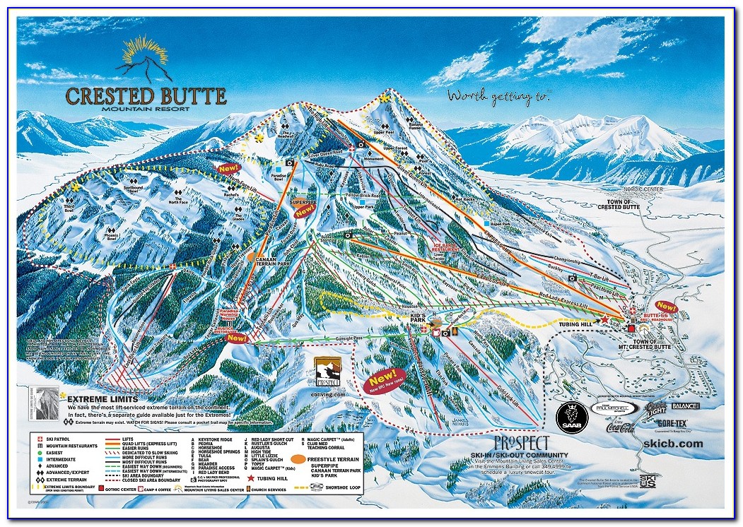 Mt Crested Butte Lodging Map