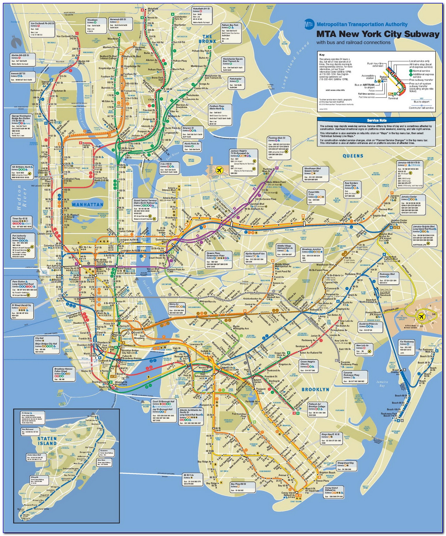 Mta New York City Subway Map Printable