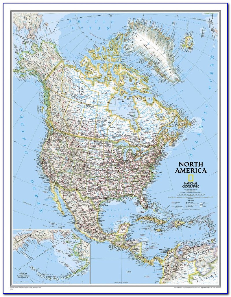 National Geographic 9'2 X6'4 Classic World Map Mural
