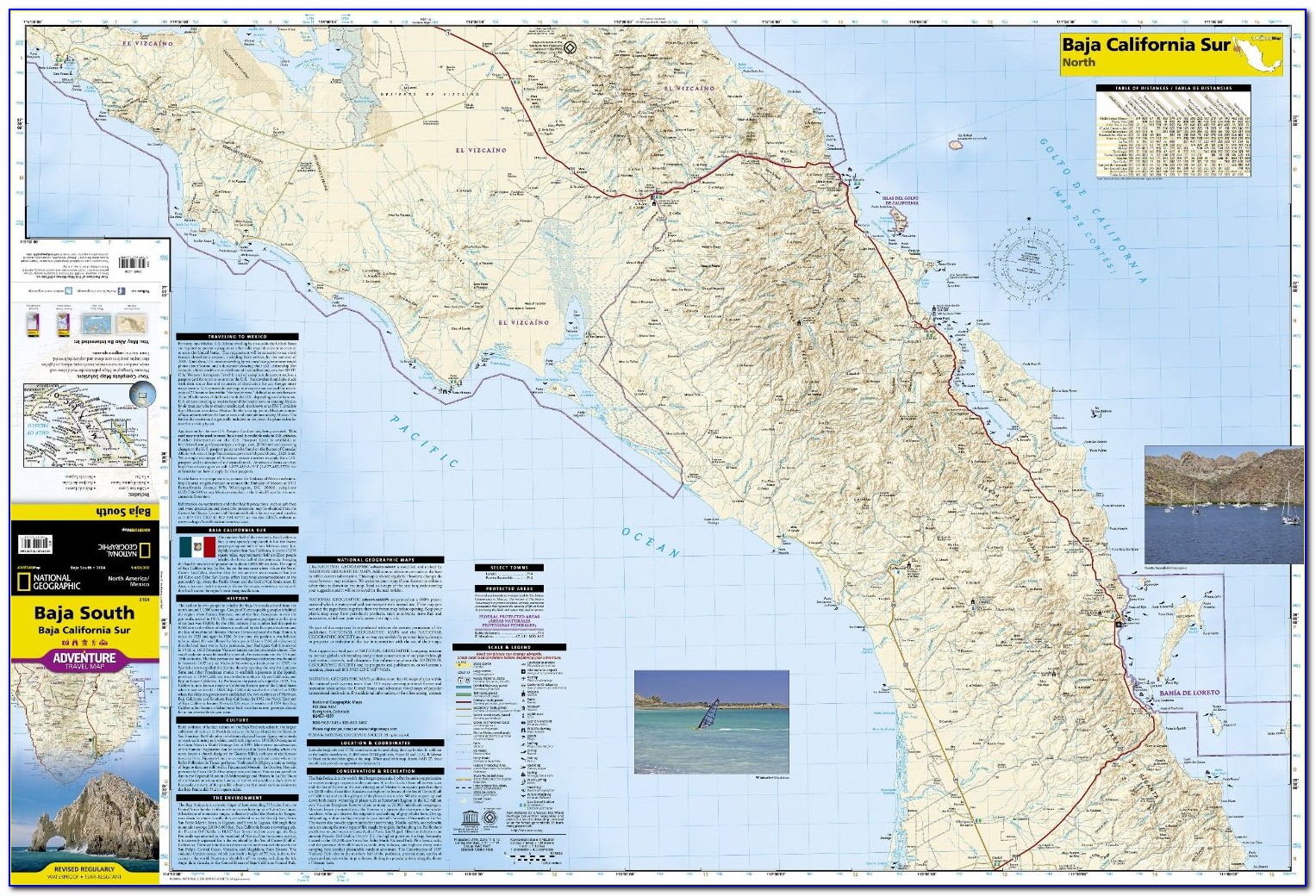National Geographic Baja Map