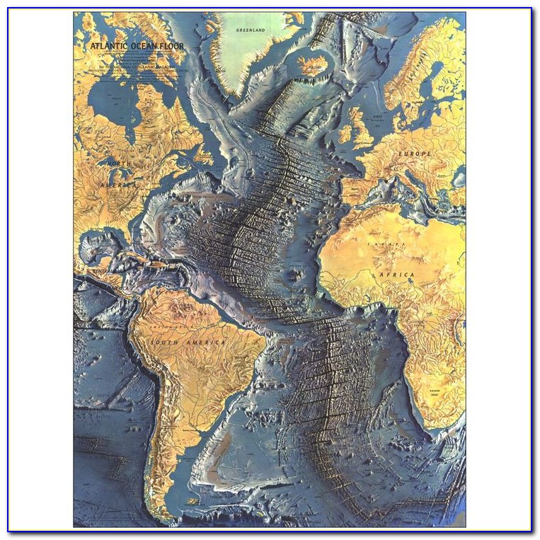 National Geographic Ocean Floor Map