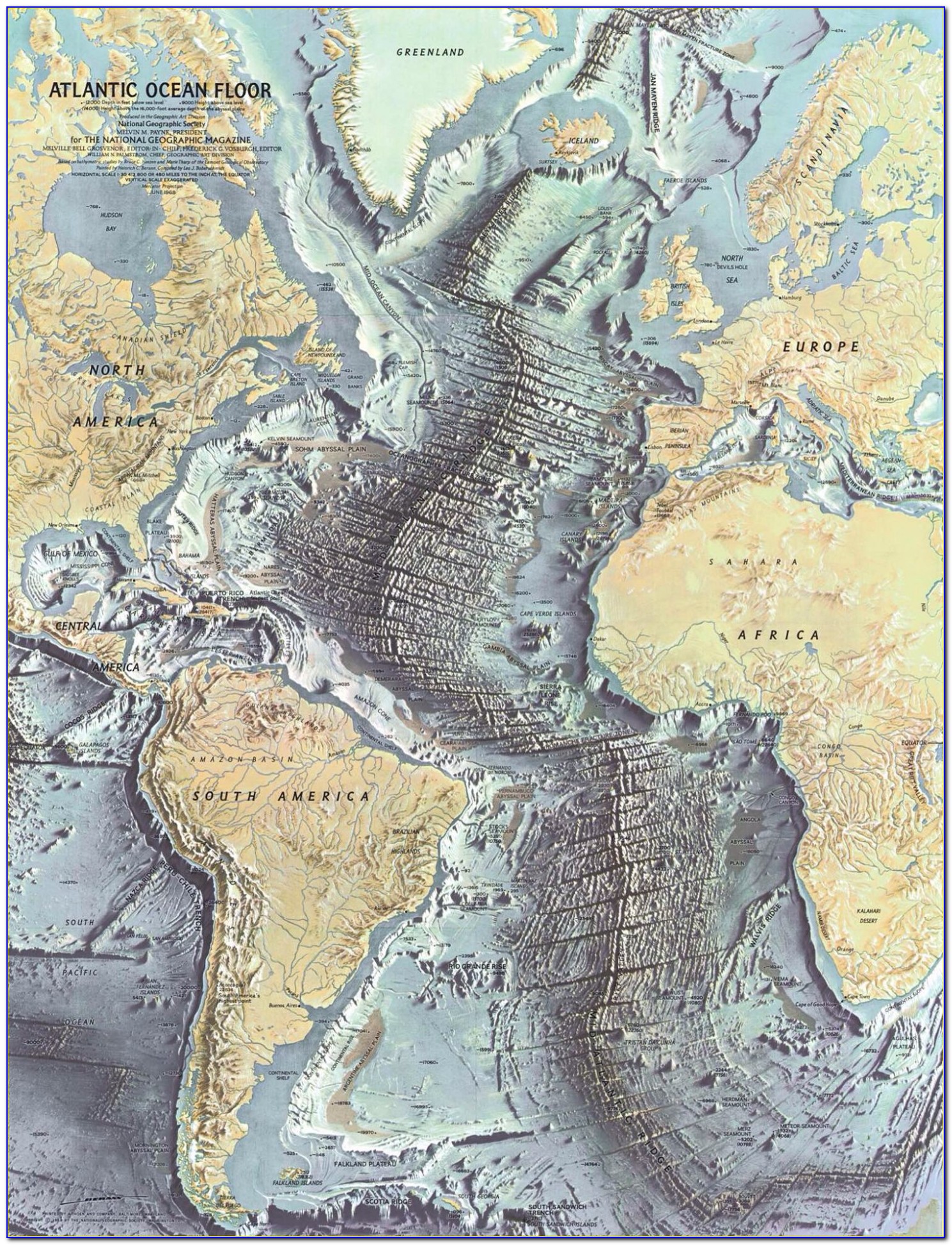 National Geographic Ocean Floor Maps