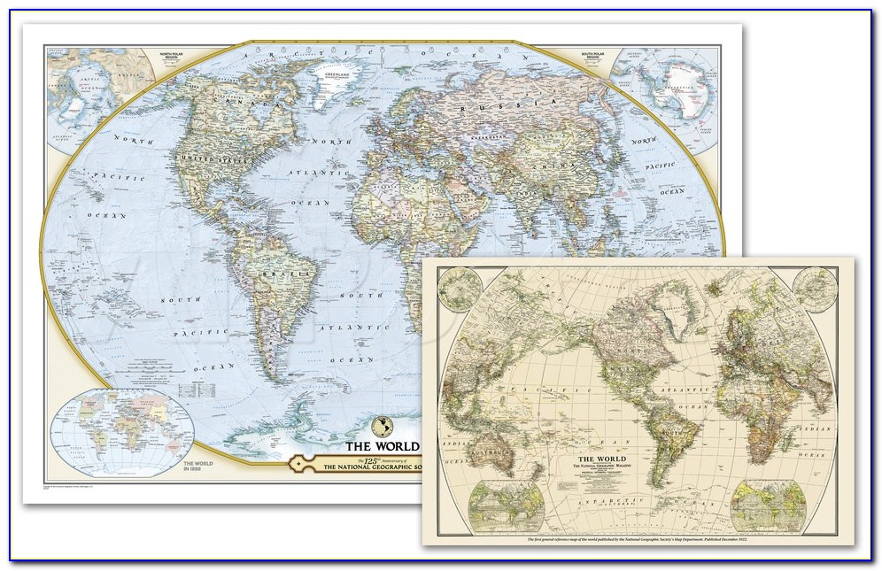 National Geographic World Map Poster