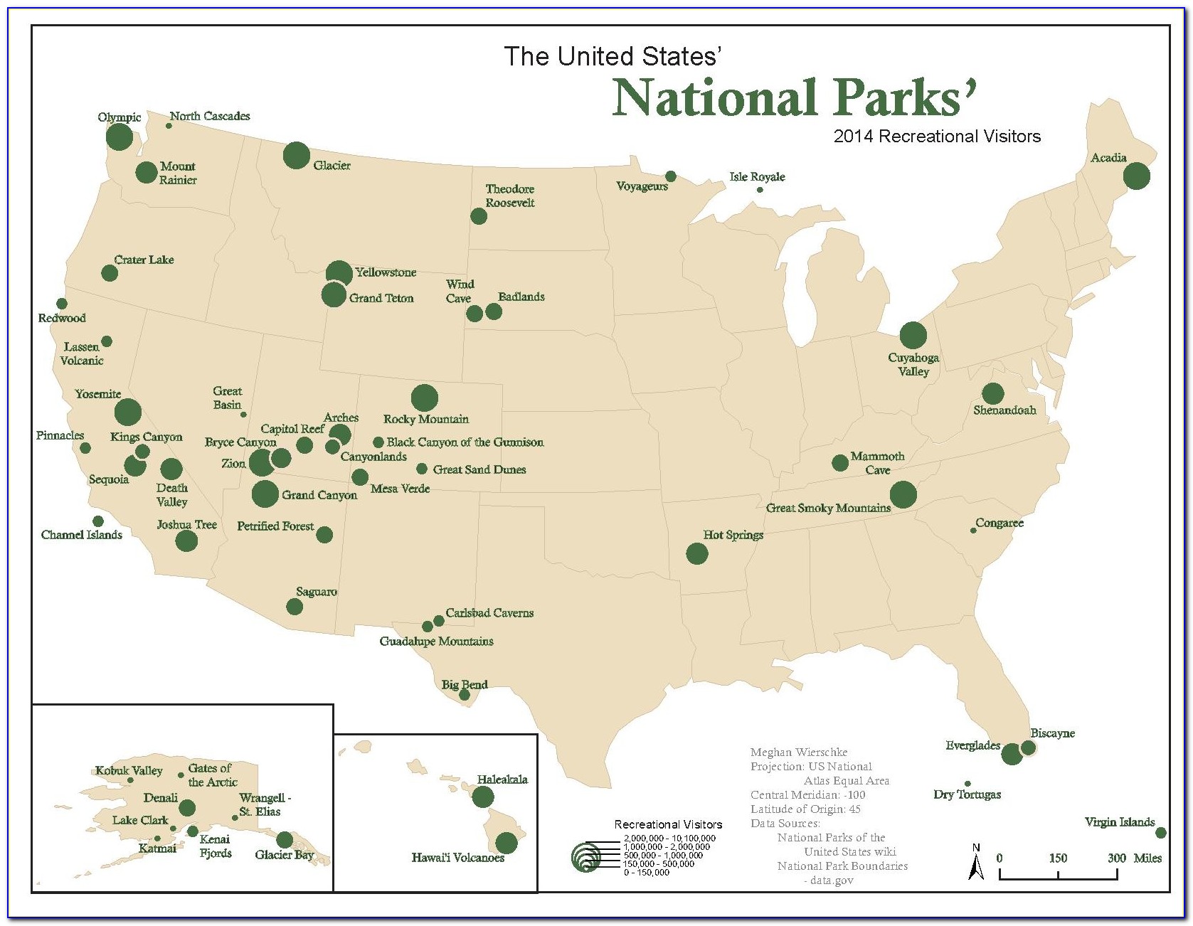 National Parks Across America Map