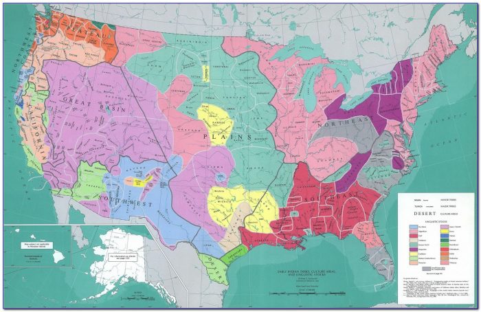 Native American Regions Of North America Map Key