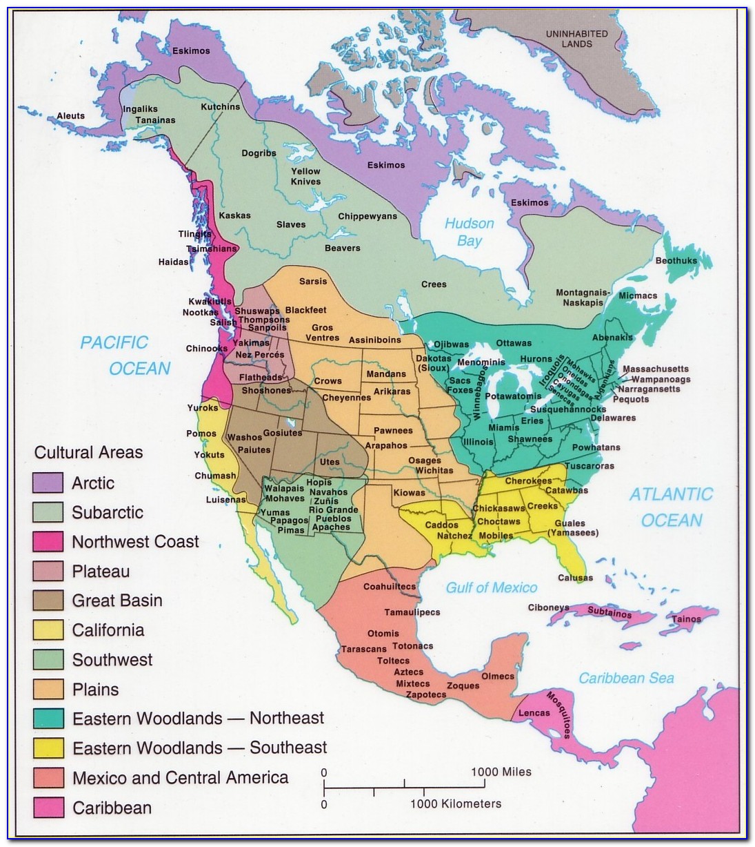 Native Map Of North America