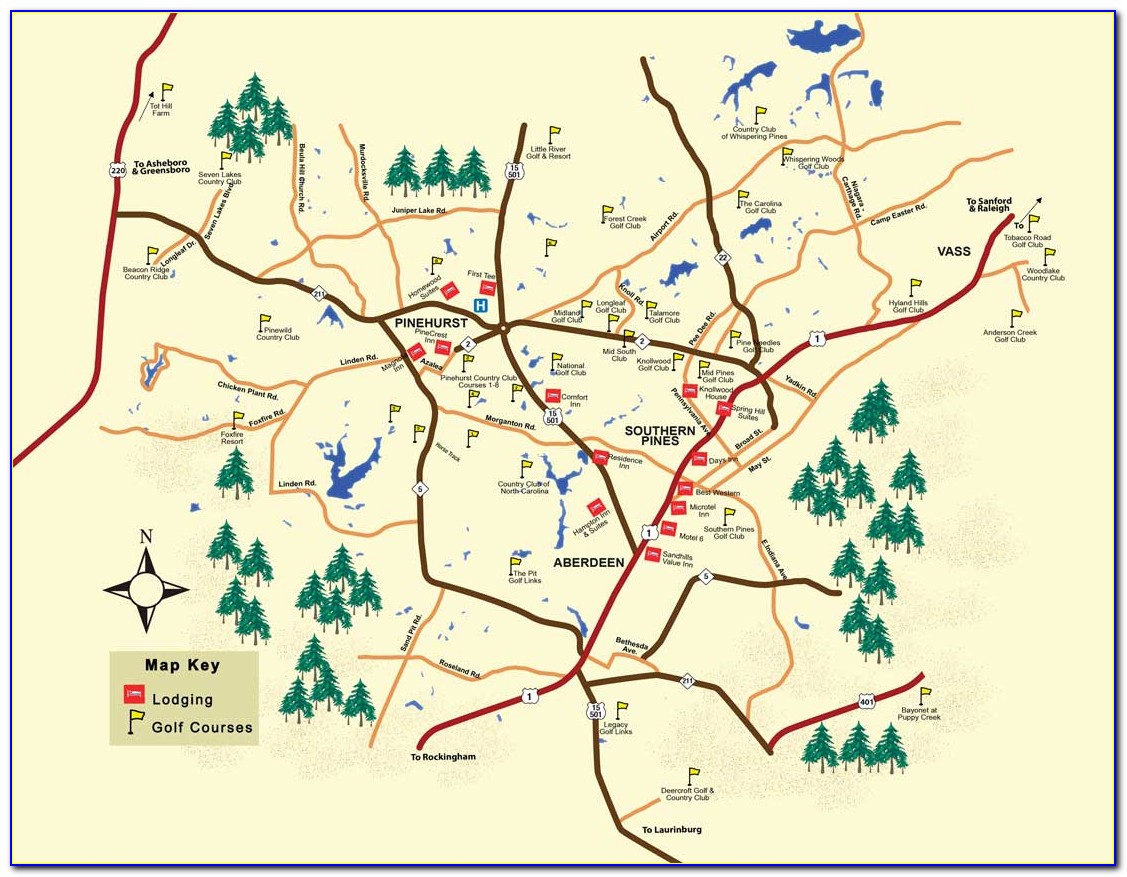 Nc Golf Courses Map