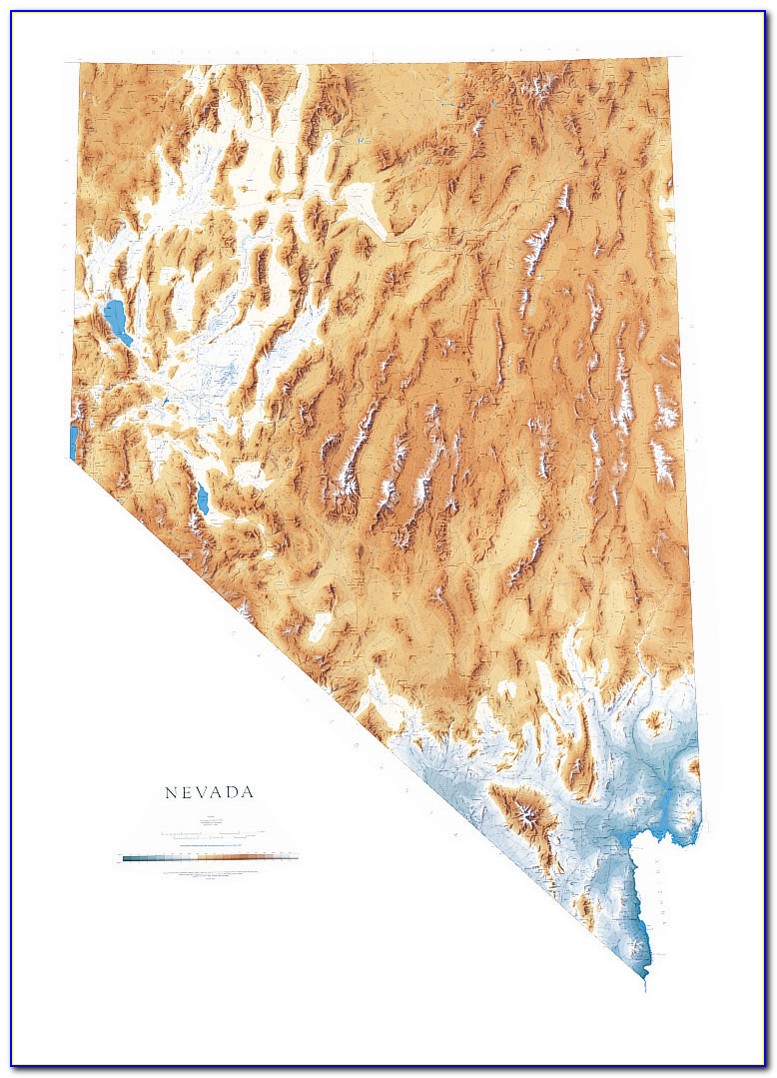 Nevada Raised Relief Map