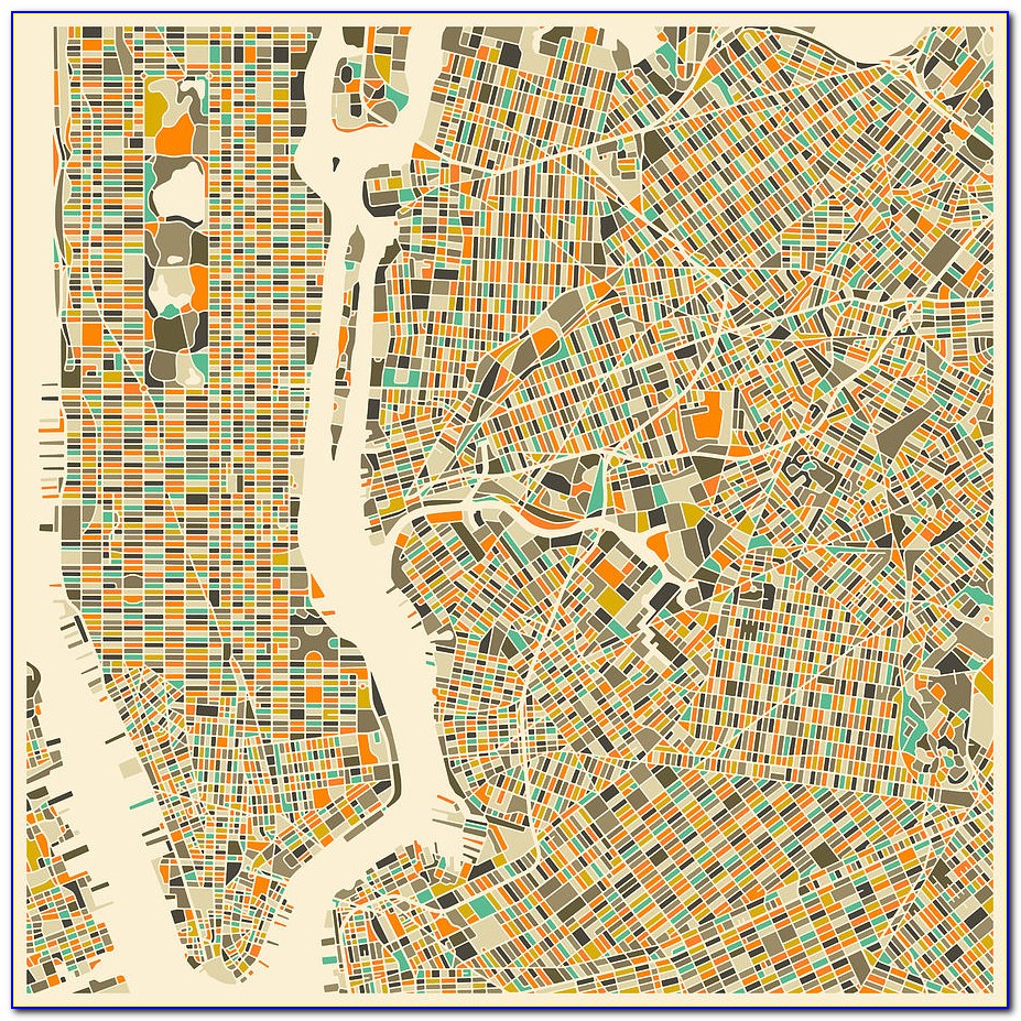 New York City Map Artwork