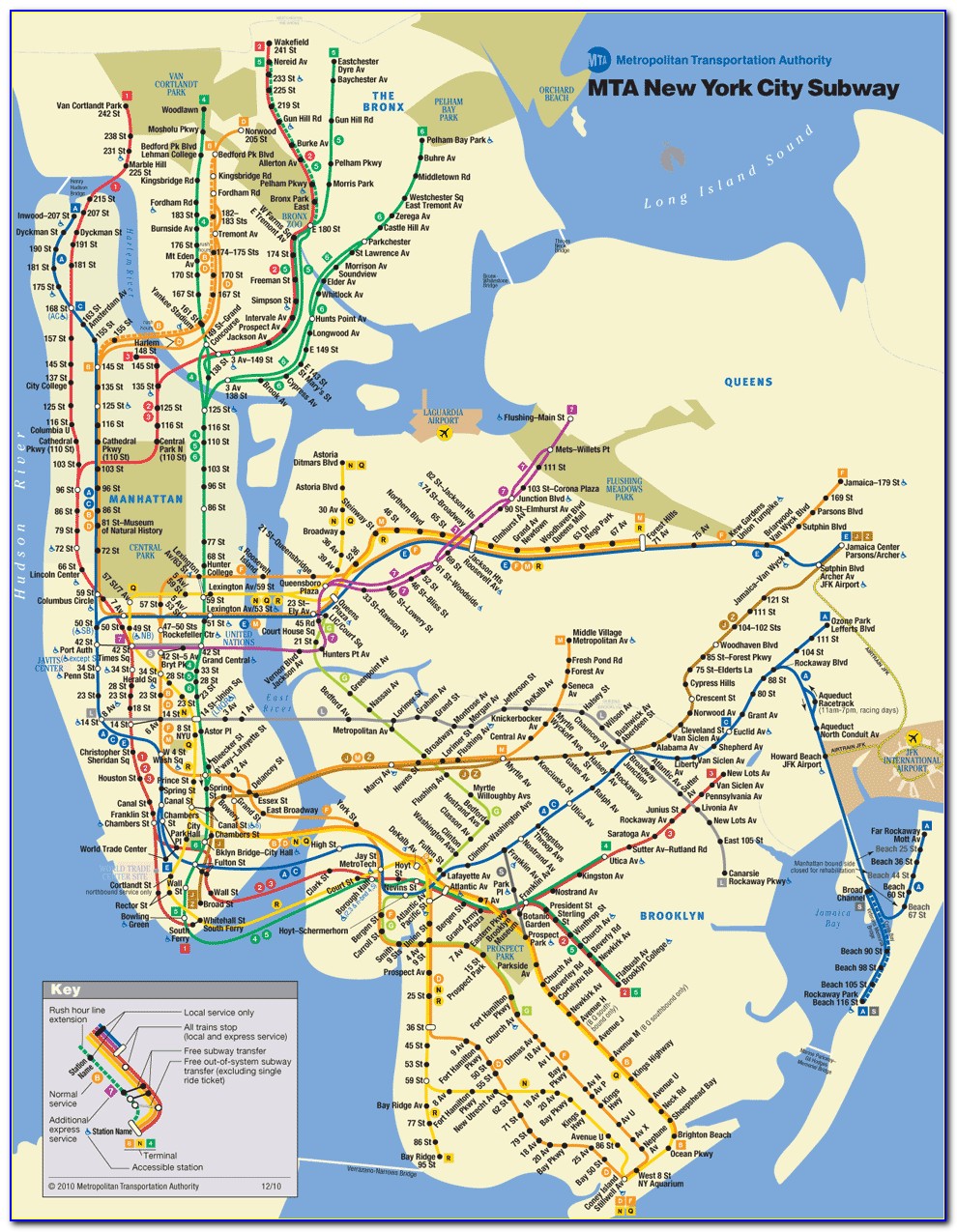 New York Subway Mta Map