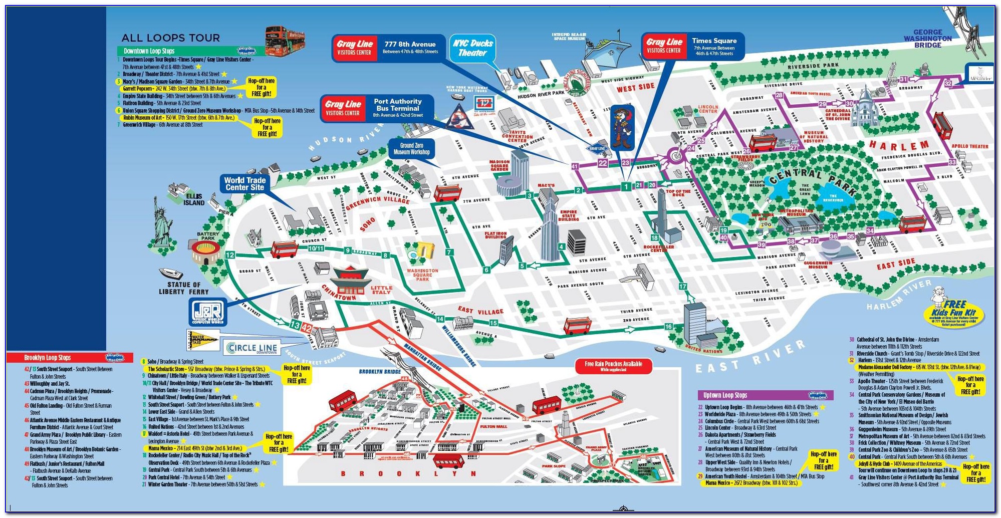 New York Tourist Attractions Map Pdf
