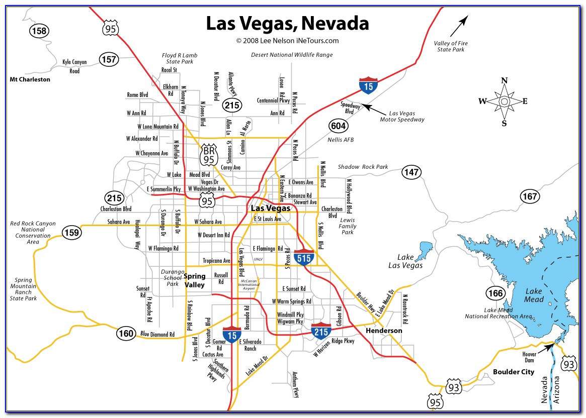 North Strip Las Vegas Hotels Map