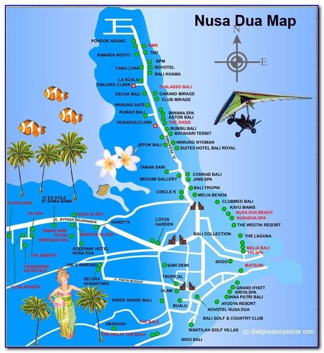 Nusa Dua Bali Hotel Map