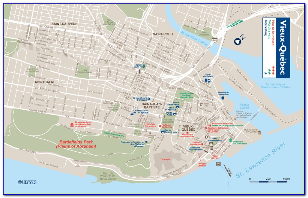 Old Quebec City Hotels Map