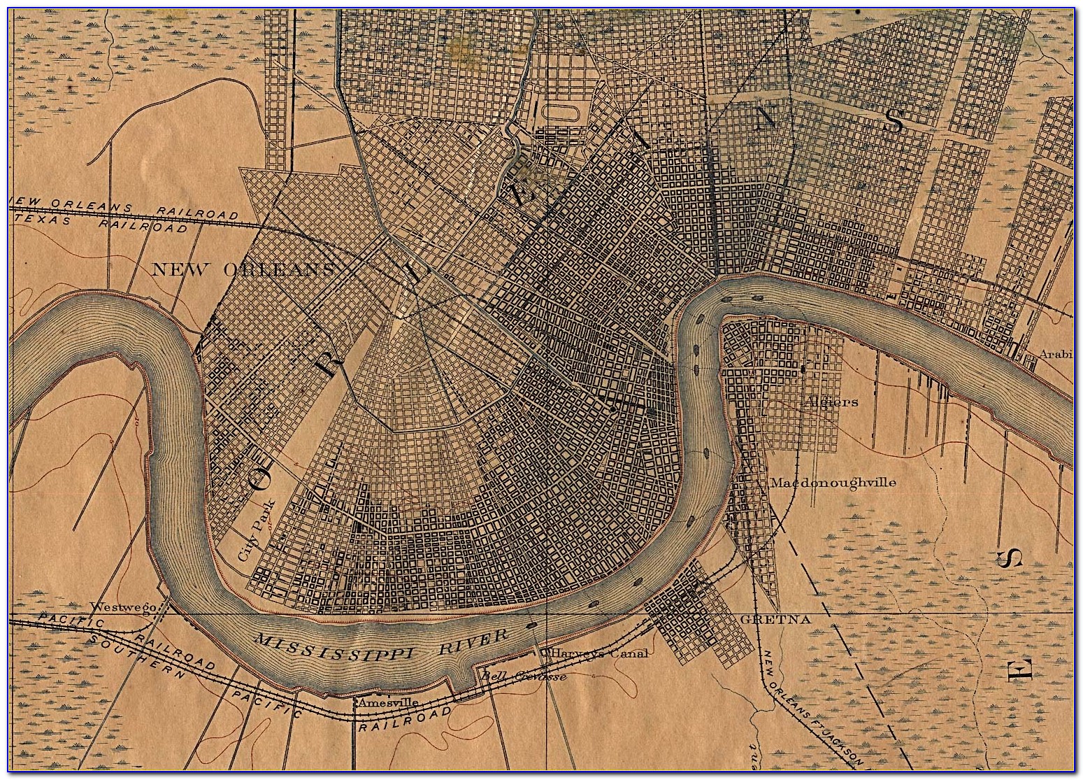 Old Street Maps Of New Orleans