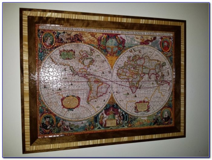 Old World Map Framed Art