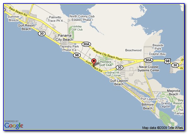 Panama City Beach Florida Map Of Hotels