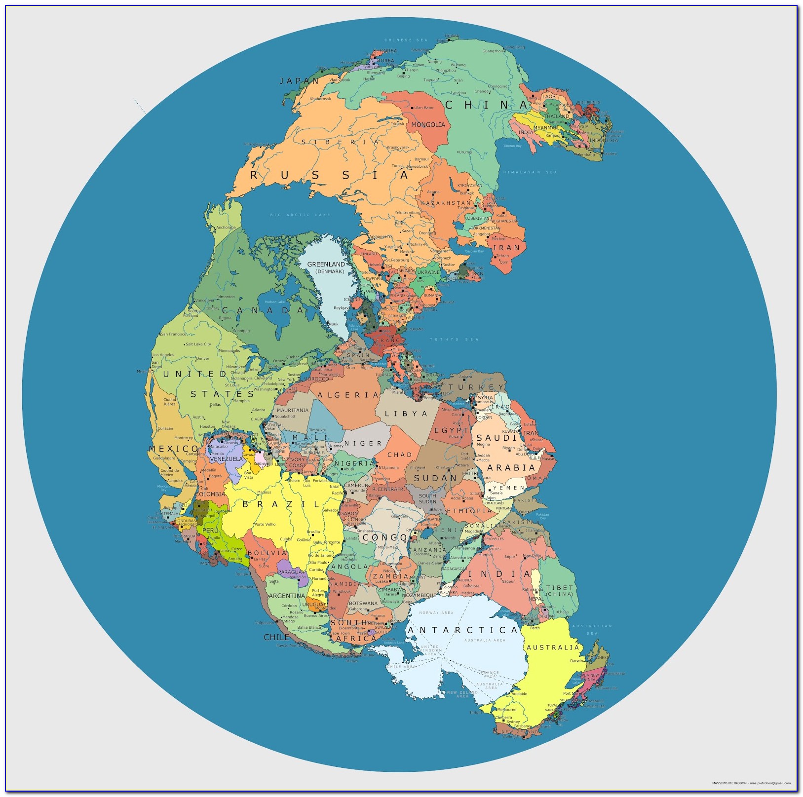 Pangaea World Map
