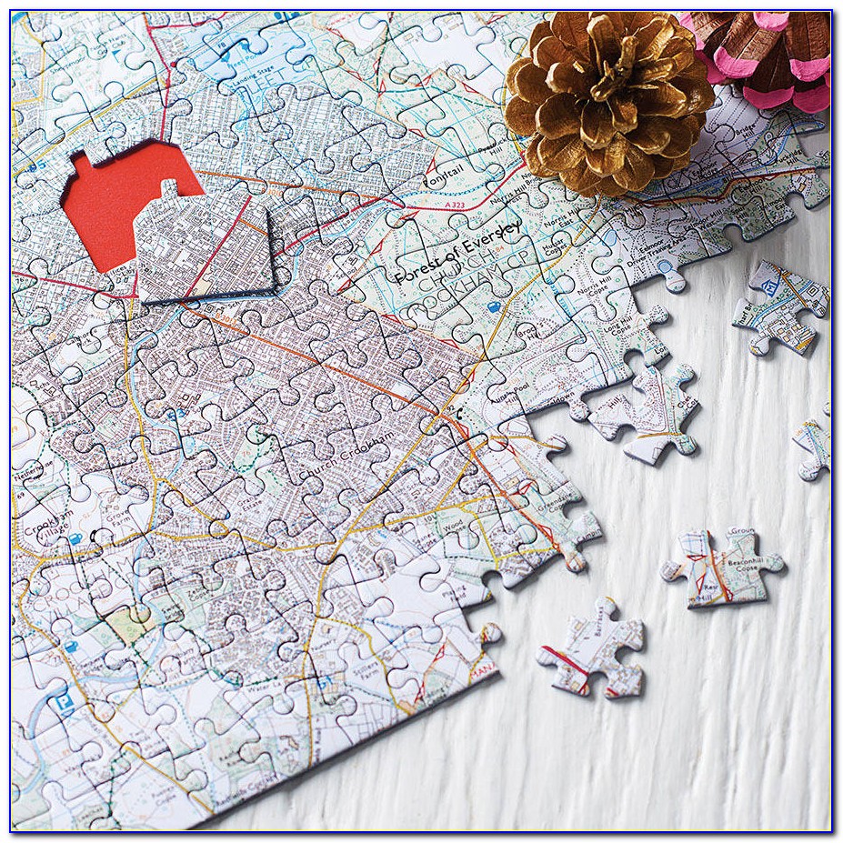 Personalised Map Jigsaw Coasters