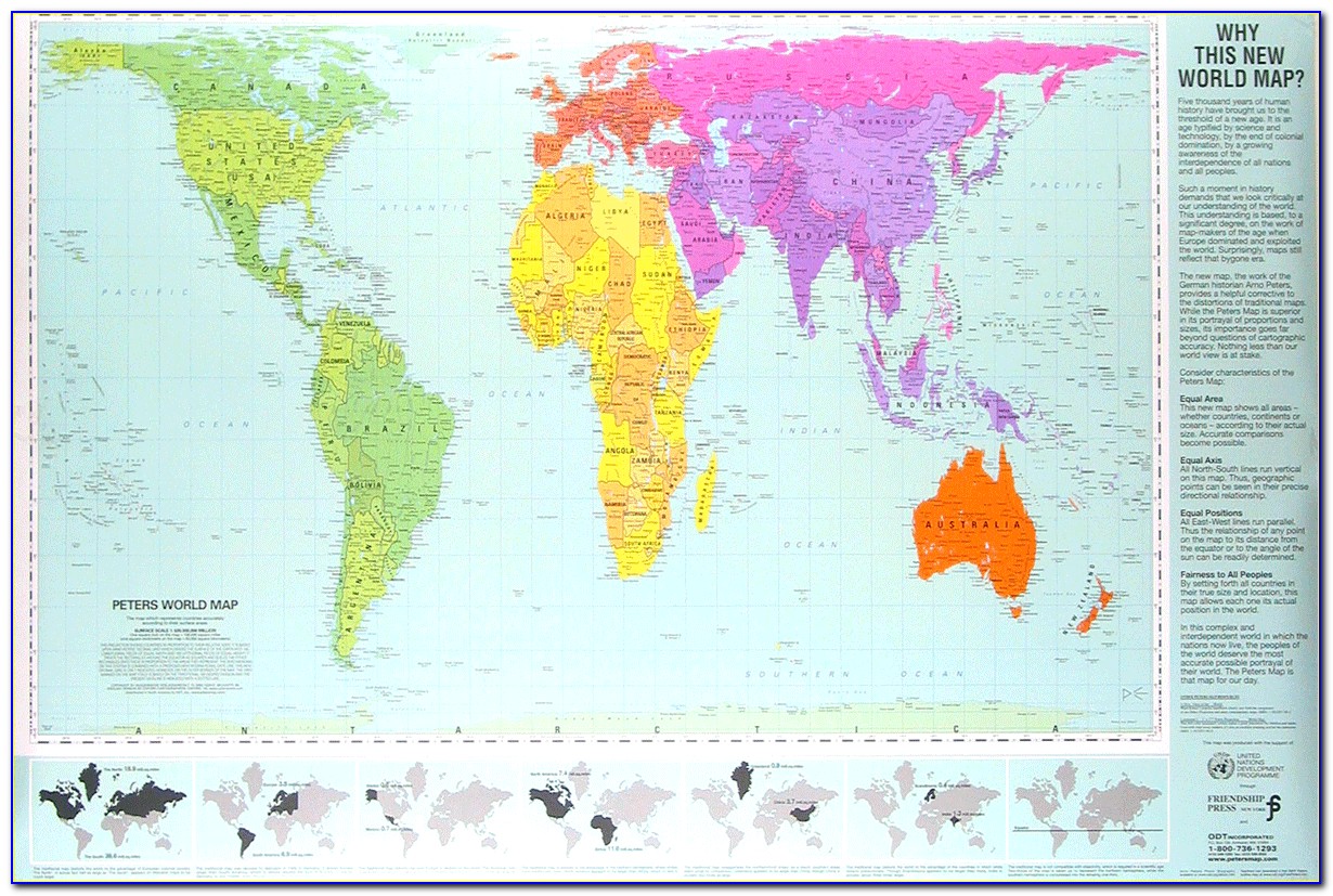 Peters Projection Wall Map