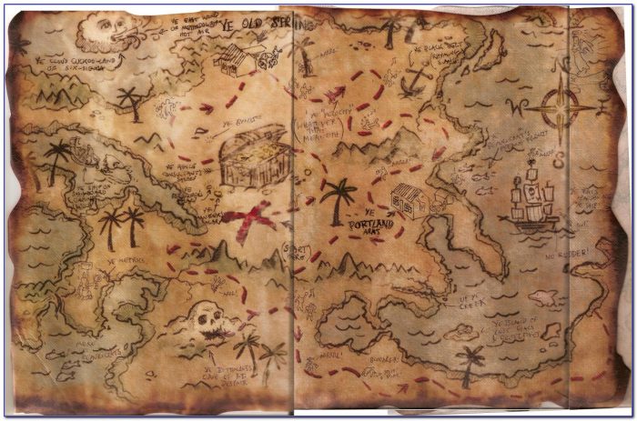 Pirate Treasure Map Printable Worksheets