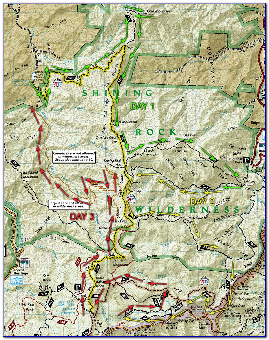 Pisgah National Forest Trail Map