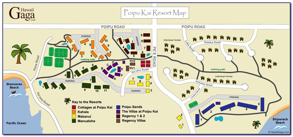 Poipu Condo Map