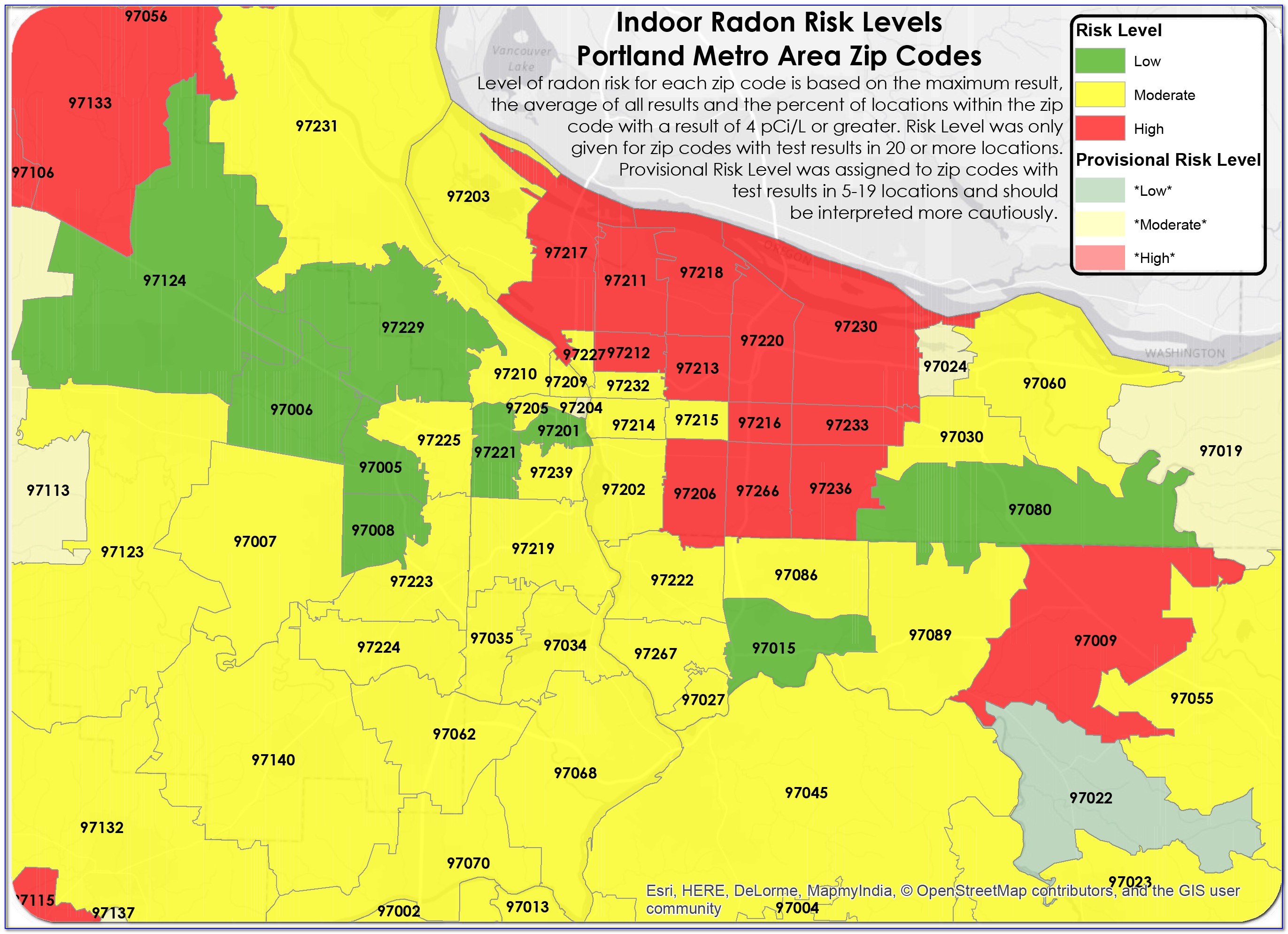 Portland Or Radon Map