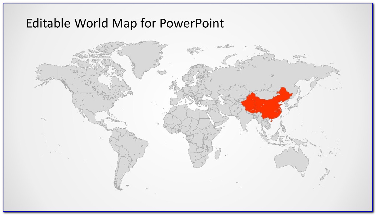 Powerpoint World Map Editable