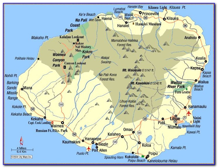 Printable Map Of Kauai Beaches