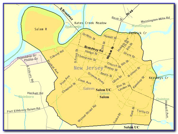 Printable Map Of Salem County Nj