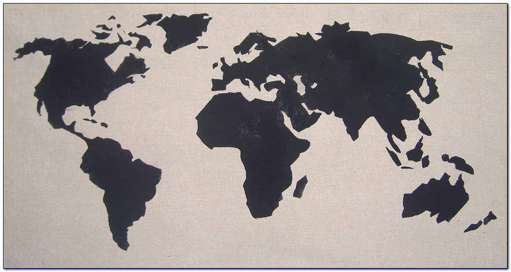 Printable Map Of The World Stencil