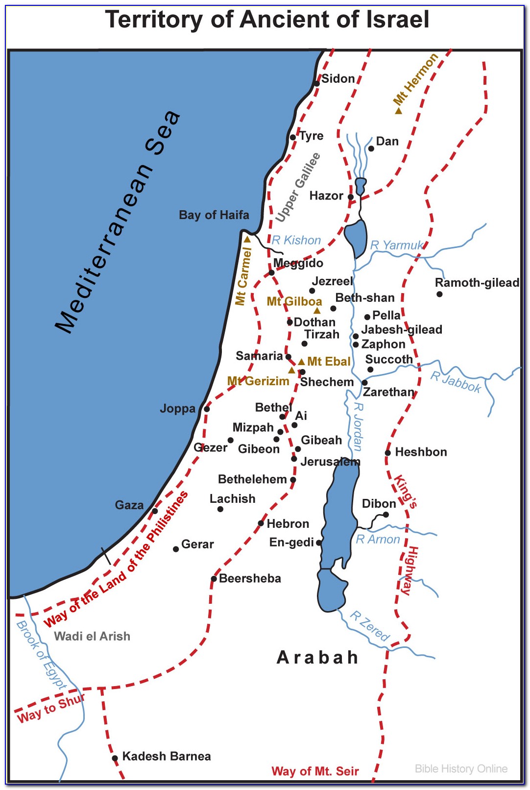 Printable Maps Of Ancient Israel
