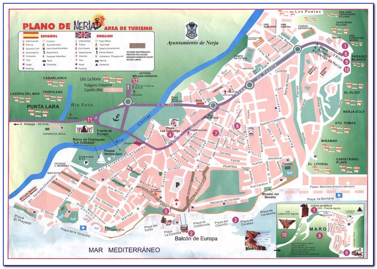 Printable Street Map Of Nerja Spain