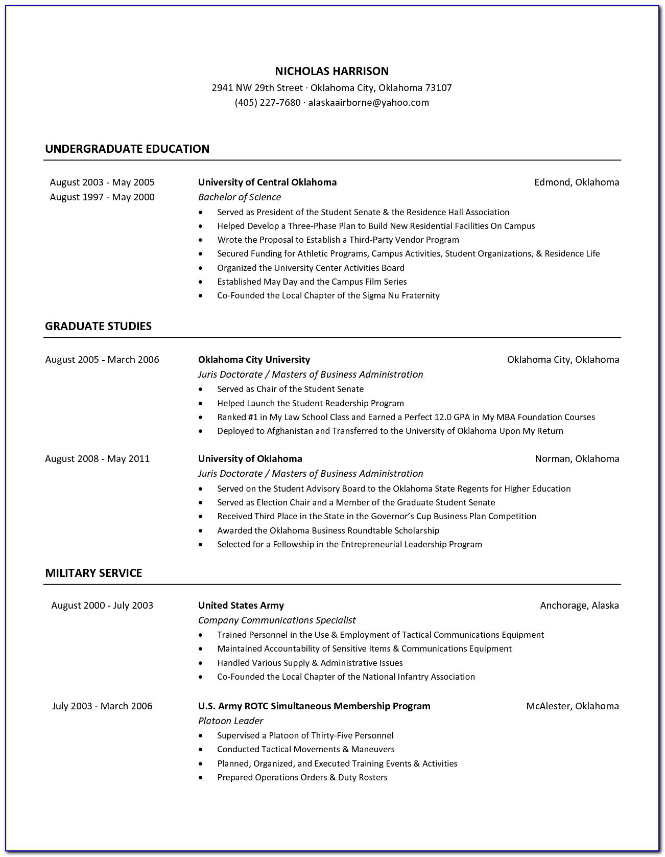 Professional Military Resume Writers
