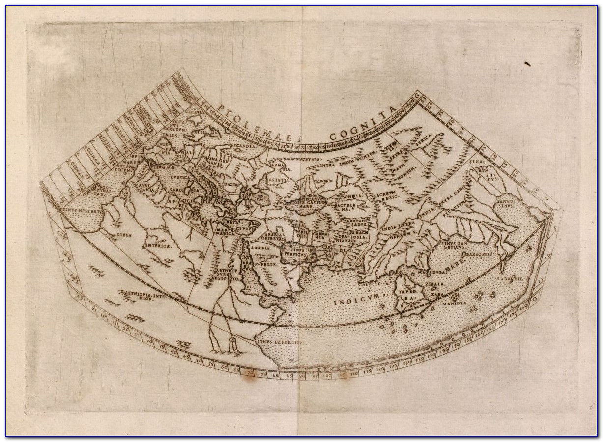 Ptolemy World Map Print