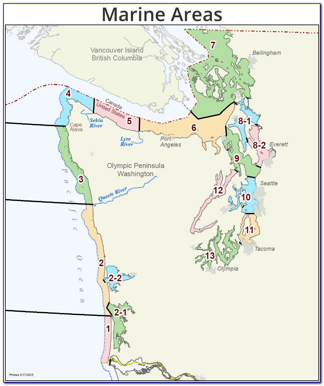 Puget Sound Marine Area Map
