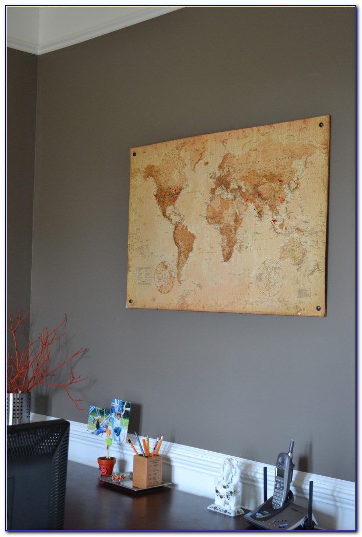 Putting A Map On Cork Board