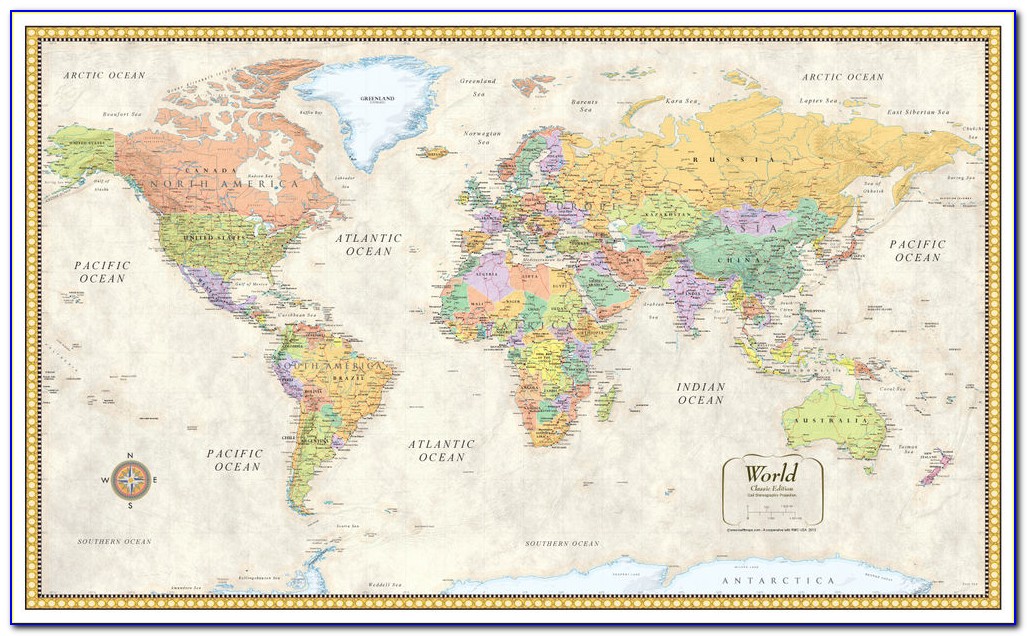 Rand Mcnally Classic World Wall Map