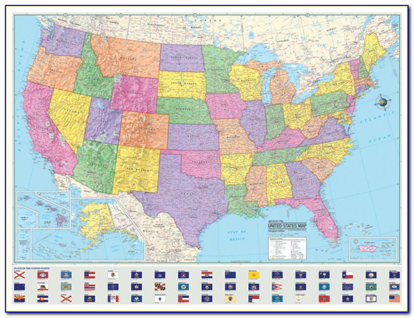 Rand Mcnally Signature United States Wall Map Laminated