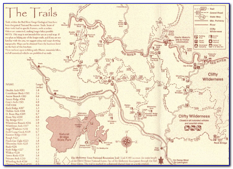 Red River Gorge Trail Maps