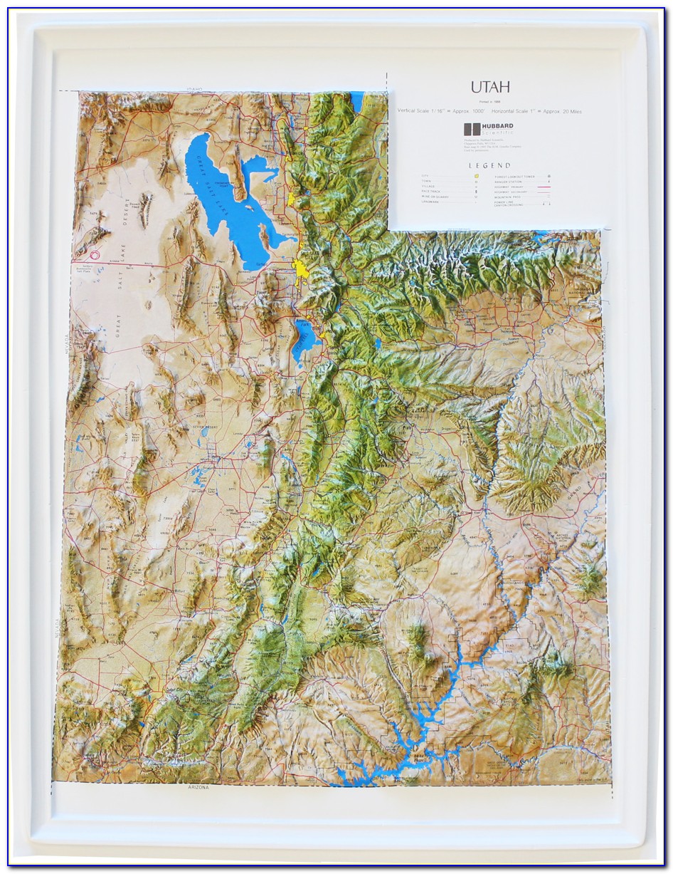 Relief Map Of Utah