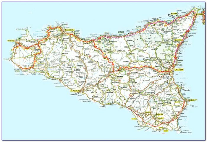 Road Maps Of Sicily