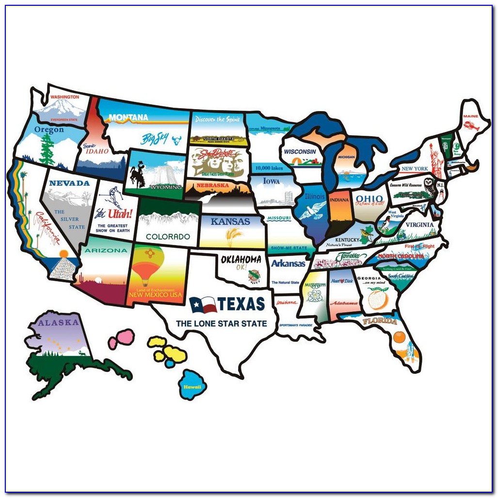 Rv & Travel Usa State Sticker Map
