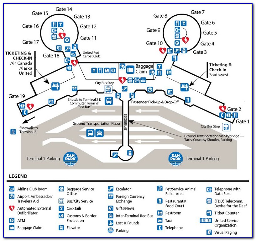 San Diego Airport Parking Lot Map