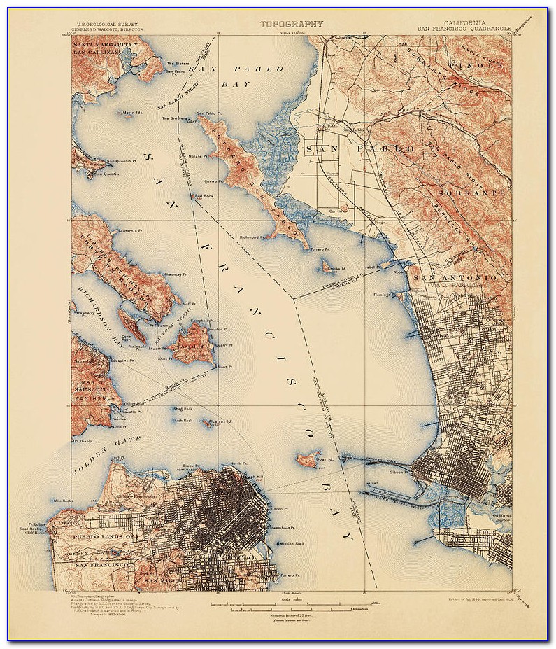 San Francisco Bay Area Elevation Map