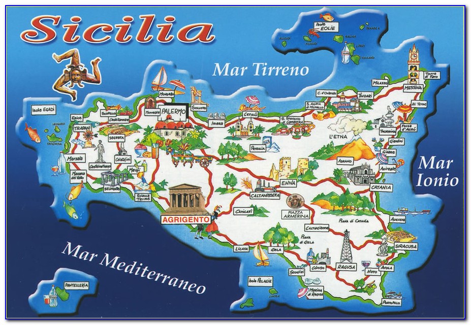 Sicily Tourist Map Pdf