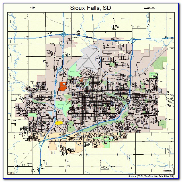 Sioux Falls Lodging Map