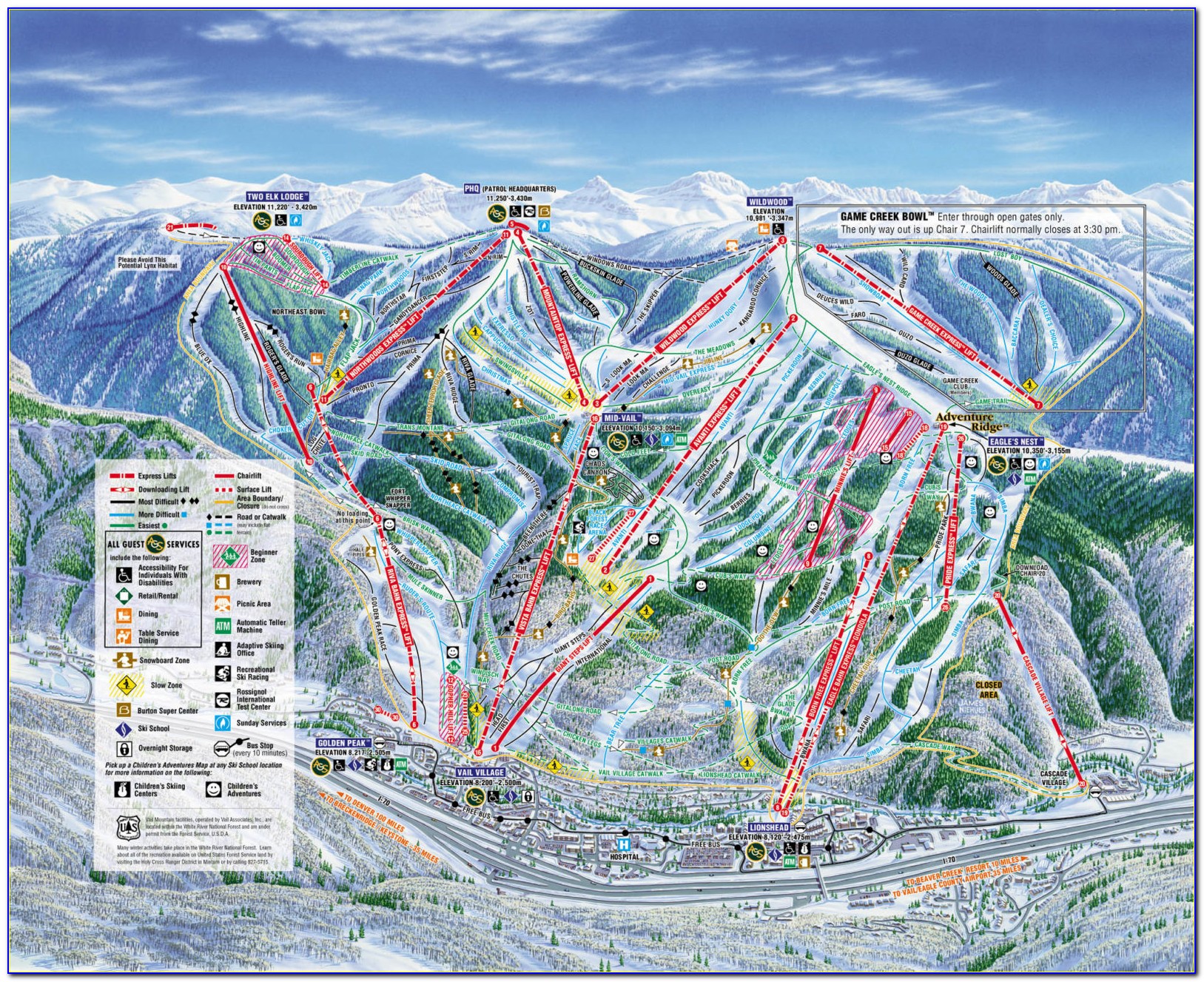 Ski Map Vail