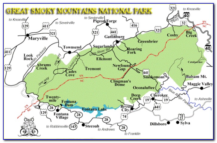 Smoky Mountain National Park Trail Map Pdf